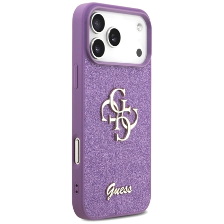 Guess Fixed Glitter Big 4G Hülle für iPhone 17 Pro Max - Lila