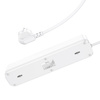 HOCO listwa zasilająca 4-gniazdowa + 2 x USB QC3.0 18W + Typ C PD 20W Aura NS1 biała