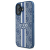 Original Handyhülle IPHONE 16 Guess Hardcase 4G Printed Stripes MagSafe (GUHMP16SP4RPSB) blau