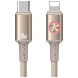 Kabel USAMS Huan Series SJ753 30W USB-C  do USB-C 1,2 m tytanowy
