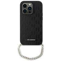 Karl Lagerfeld KLHCP14SSACKLHPK iPhone 14 6,1" schwarz/schwarzes Hardcase mit Saffiano-Monogrammkette