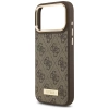 Etui Guess 4G Logo Plate MagSafe na iPhone 17 Pro Max - brązowe