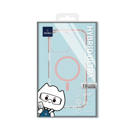 WIWU nakładka Magsafe Hybrid Ultra do iPhone 16 6,1&quot; różowa HCC-203