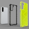 Honeycomb case armored cover with a gel frame for Samsung Galaxy S22 transparent