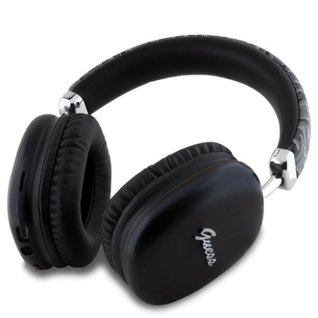 Guess słuchawki nauszne Bluetooth GUBHK1GCTCSK czarny/black Gcube Metallic Script Logo