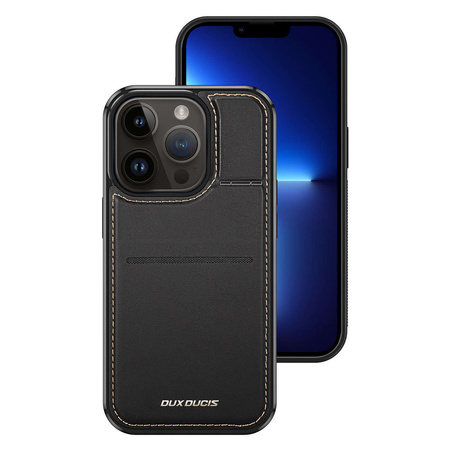 3 w 1 etui iPhone 13 Pro z MagSafe portfel blokada RFID podstawka Dux Ducis Rafi Mag - czarne