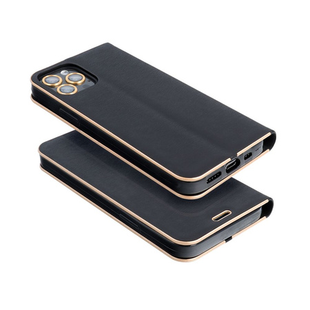 Kabura LUNA Book Gold do SAMSUNG S23 FE czarny