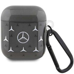 Original Case APPLE AIRPODS PRO 1 / 2 Mercedes Cover Large Star Pattern (MEA28DPMGS) black