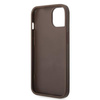 Etui Guess 4G Metal Gold Logo do iPhone 15 Plus - brązowe