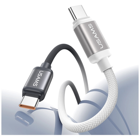 Kabel USAMS Bicolor Series SJ756 PD 60W  USB-C/USB-C 1.2m czarno biały
