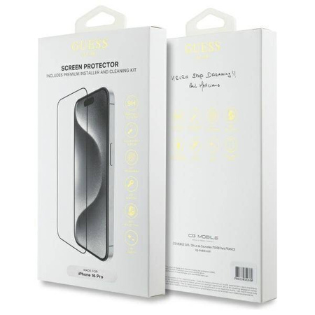 Szkło hartowane Guess Screen Protector 2.5D Outline na iPhone 16 Pro
