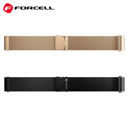Pasek do Samsung Galaxy Watch Forcell F-Design FS10 stal 20 mm złoty
