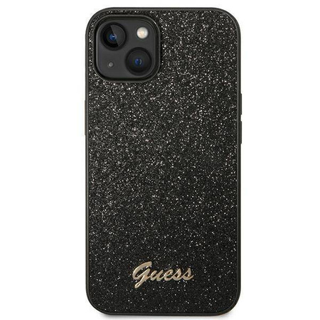 Guess GUHCP14MHGGSHK iPhone 14 Plus 6,7 "schwarz / schwarzes Hartschalenetui Glitter Script