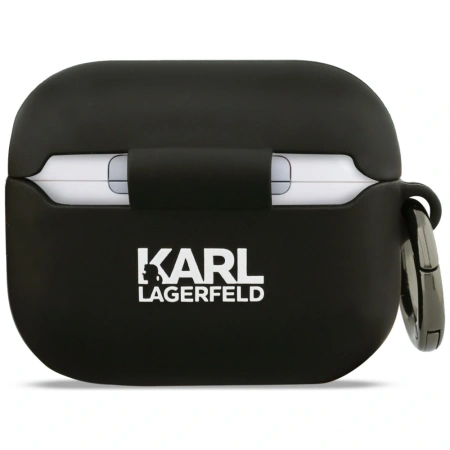 Etui Karl Lagerfeld Silicone Choupette Head 3D na AirPods Pro 3 - czarne