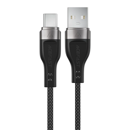 Acefast C11-04 USB-A - USB-C 3A Kabel 1,2m Magnetgeflecht - Schwarz
