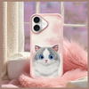 Nimmy etui iPhone 16 6.1 różowy/pink Big  Eyed Pet 2.0 Cat