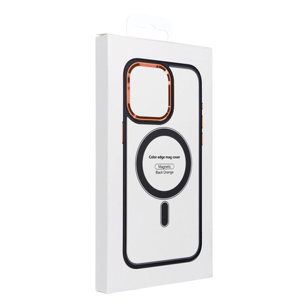 Futerał COLOR EDGE MAG COVER kompatybilny z MagSafe do IPHONE 13 czarno czerowny