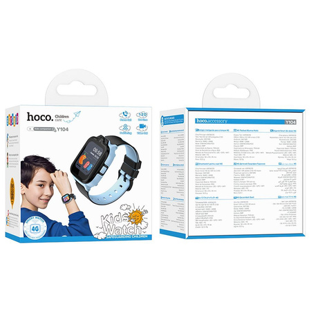HOCO smartwatch dla dzieci z funkcją rozmowy 4G Y104 niebieski