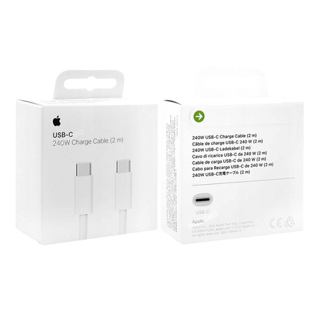 Kabel USB-C - USB-C Apple MU2G3ZM/A 240W 5A 2m - biały