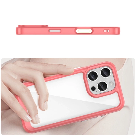 Outer Space Case mit Gelrahmen für iPhone 16 Pro – rot