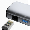 Dudao 11w1 wielofunkcyjny HUB USB Typ C - USB Typ C PD 60 W / HDMI / 3,5 mm mini jack / 1x USB 2.0 / czytnik kart SD micro SD / VGA / RJ45 / 3x USB 3.2 Gen 1 szary (A15Pro grey)