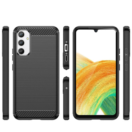 Carbon Case Hülle für Realme 10 Pro flexible Silikon-Carbon-Hülle schwarz
