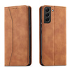 Magnet Fancy Case für Samsung Galaxy S23+ Flip Cover Wallet Stand Braun