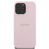 Original Handyhülle IPHONE 15 PRO MAX Guess PU Grained Gold Ring MagSafe (GUHMP15XPGHSMMP) rosa