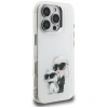 Karl Lagerfeld IML Aquarelle Karl &amp; Choupette &amp; Logo iPhone 16 Pro Case - White