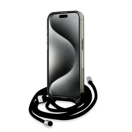 Karl Lagerfeld KLHMP15XHCKCKLCK iPhone 15 Pro Max 6.7" czarny/black hardcase IML Crossbody Monogram Karl & Choupette Head MagSafe