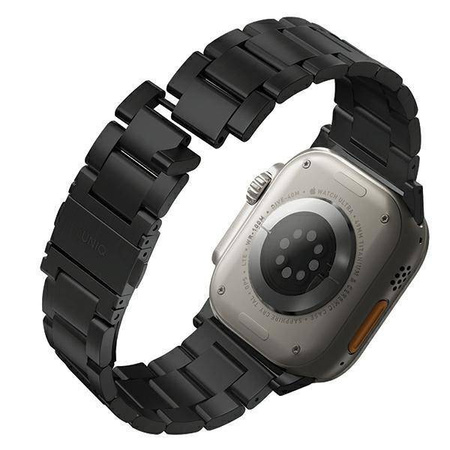 Armband für APPLE WATCH 4 / 5 / 6 / 7 / 8 / SE / ULTRA (42 / 44 / 45 / 49 MM) UNIQ Osta Stainless Steel schwarz