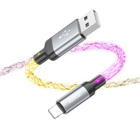 HOCO kabel USB A do Lightning 2,4A U112 1 m szary