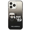 Karl Lagerfeld KLHCP13LTGKCK iPhone 13 Pro / 13 6,1&quot; Hardcase schwarz / schwarz Gradient Ikonik Karl &amp; Choupette