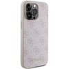 Guess 4G Metal Gold Logo Hülle für iPhone 15 Pro Max – Rosa
