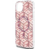 Oryginalne Etui GUESS Hardcase GUHMP15MHGCUSTGP do iPhone 15 Plus (Kompatybilny z Magsafe / IML GCUBE / różowy)