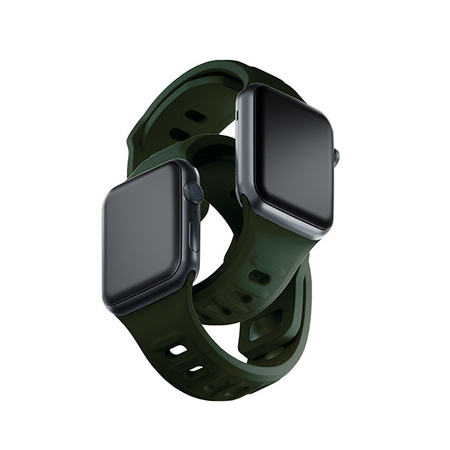3MK Silicone Watch Strap Ciemnozielony/ Dark Green dla Apple Watch 42/44/45/49mm