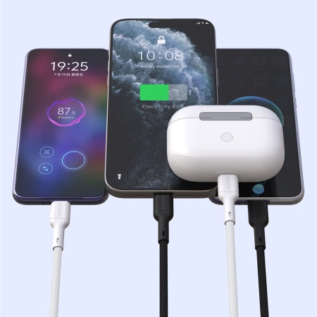 Kabel Dudao L9C 65W USB-C - USB-C 1m - biały