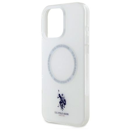 US Polo USHMP16XHOCLDPW iPhone 16Pro Max 6.9" biały/white IML Ring MagSafe