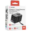 Verbatim Adapter podróżny EU/UK/US GaN   2xUSB-C/2xUSB-A/1xUSB-C PD 100W czarny 30191