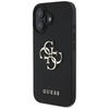 Schutzhülle IPHONE 16 Guess Grained Big 4G Logo Small Classic Logo schwarz