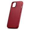 iCarer Case Leather genuine leather case for iPhone 14 Plus rot () (MagSafe compatible)