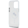 Karl Lagerfeld IML Metal Karl &amp; Choupette Head MagSafe iPhone 14 Pro Case - White