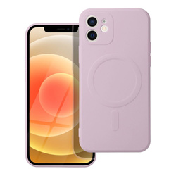 Futerał Silicone Mag Cover kompatybilny z MagSafe do IPHONE 12 różowy