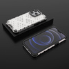 Honeycomb Case armor cover with TPU Bumper for iPhone 13 Pro transparent