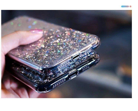 Wozinsky Star Glitter błyszczące etui pokrowiec z brokatem Samsung Galaxy A42 5G czarny
