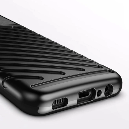 Thunder Case Flexibel Robuste Panzer Handyhülle TPU Schutzhülle für Samsung Galaxy A03s schwarz
