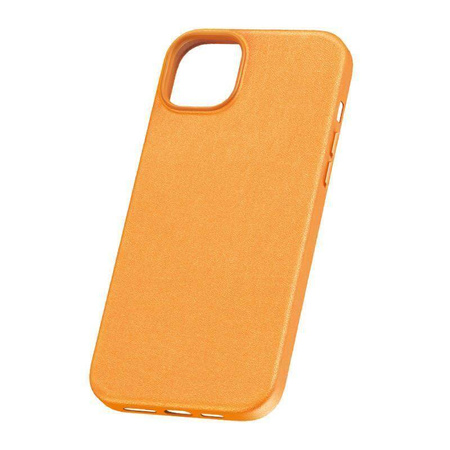 Etui APPLE IPHONE 15 PLUS Baseus Fauxther Series pomarańczowe