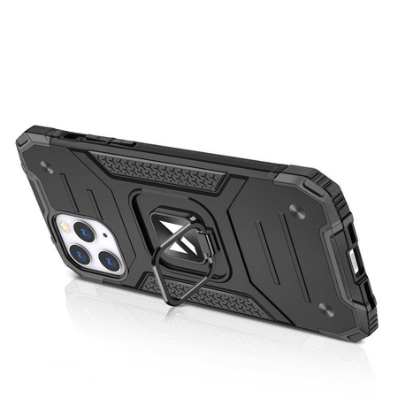 Wozinsky Ring Armor pancerne hybrydowe etui pokrowiec + magnetyczny uchwyt iPhone 13 Pro Max czarny