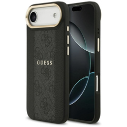 GUESS futerał do IPHONE 17 Air kompatybilny z MagSafe GUHMP17MPG4SEMCK (PU W/ 4G Stripe) czarny
