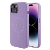 Guess GUHMP15SPSAHMCU iPhone 15 6,1" lila/lila Hardcase Saffiano MagSafe